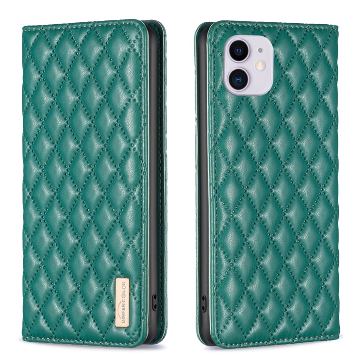 Diamond Lattice Magnetic Leather Flip Phone Case, For iPhone 12 / 12 Pro, For iPhone 11 Pro Max, For iPhone 11 Pro, For iPhone 11, For iPhone SE 2022 / SE 2020 / 8 / 7, For iPhone XS Max, For iPhone XS / X, For iPhone XR