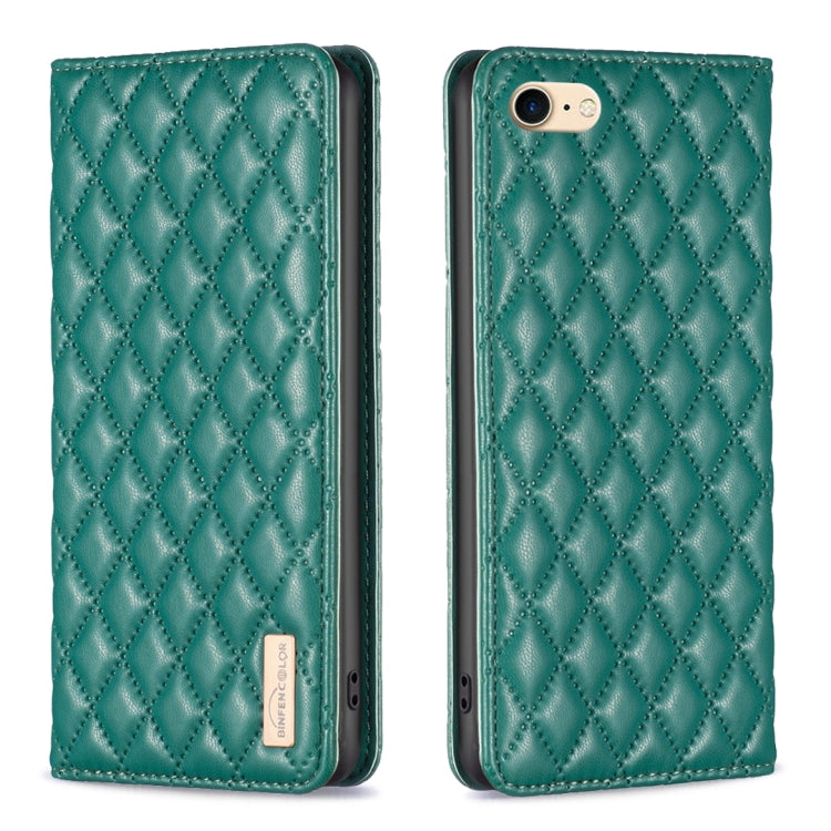 Diamond Lattice Magnetic Leather Flip Phone Case, For iPhone 12 / 12 Pro, For iPhone 11 Pro Max, For iPhone 11 Pro, For iPhone 11, For iPhone SE 2022 / SE 2020 / 8 / 7, For iPhone XS Max, For iPhone XS / X, For iPhone XR