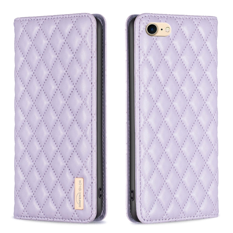 Diamond Lattice Magnetic Leather Flip Phone Case, For iPhone 12 / 12 Pro, For iPhone 11 Pro Max, For iPhone 11 Pro, For iPhone 11, For iPhone SE 2022 / SE 2020 / 8 / 7, For iPhone XS Max, For iPhone XS / X, For iPhone XR