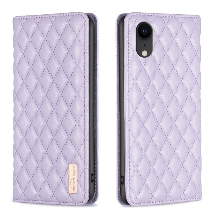 Diamond Lattice Magnetic Leather Flip Phone Case, For iPhone 12 / 12 Pro, For iPhone 11 Pro Max, For iPhone 11 Pro, For iPhone 11, For iPhone SE 2022 / SE 2020 / 8 / 7, For iPhone XS Max, For iPhone XS / X, For iPhone XR