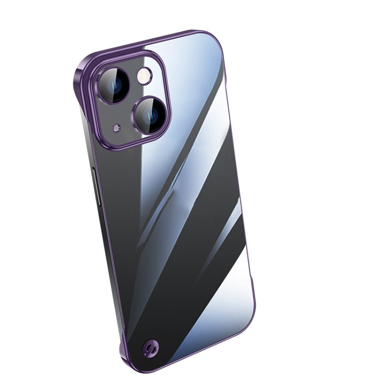 جراب هاتف شفاف بدون إطار مطلي بالكهرباء، مناسب لأجهزة iPhone 14 وiPhone 14 Plus وiPhone 14 Pro وiPhone 14 Pro Max وiPhone 13 وiPhone 13 Pro