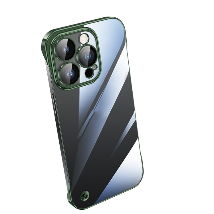 جراب هاتف شفاف بدون إطار مطلي بالكهرباء، مناسب لأجهزة iPhone 14 وiPhone 14 Plus وiPhone 14 Pro وiPhone 14 Pro Max وiPhone 13 وiPhone 13 Pro
