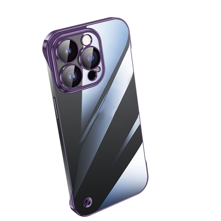جراب هاتف شفاف بدون إطار مطلي بالكهرباء، لهاتف iPhone 13 Pro Max، وiPhone 12، وiPhone 12 Pro، وiPhone 12 Pro Max