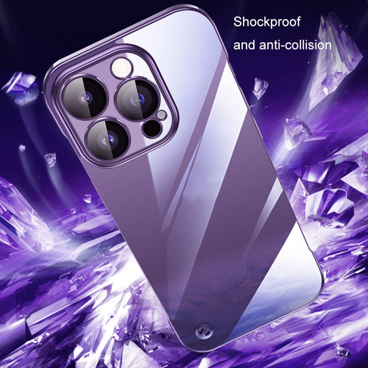 جراب هاتف شفاف بدون إطار مطلي بالكهرباء، لهاتف iPhone 13 Pro Max، وiPhone 12، وiPhone 12 Pro، وiPhone 12 Pro Max