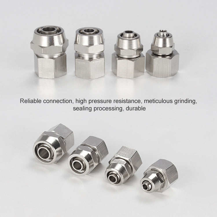 PCF10-02 LAIZE Copper Pneumatic Quick Fitting Connector, PCF4-01, PCF4-02, PCF6-01, PCF6-02, PCF8-01, PCF8-02, PCF10-01, PCF10-02