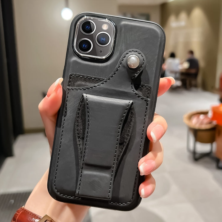 جراب هاتف من الجلد مع حامل بطاقات دوار جانبي، مناسب لأجهزة iPhone 12 Pro وiPhone 12 وiPhone 11 Pro Max وiPhone 11 Pro وiPhone 11