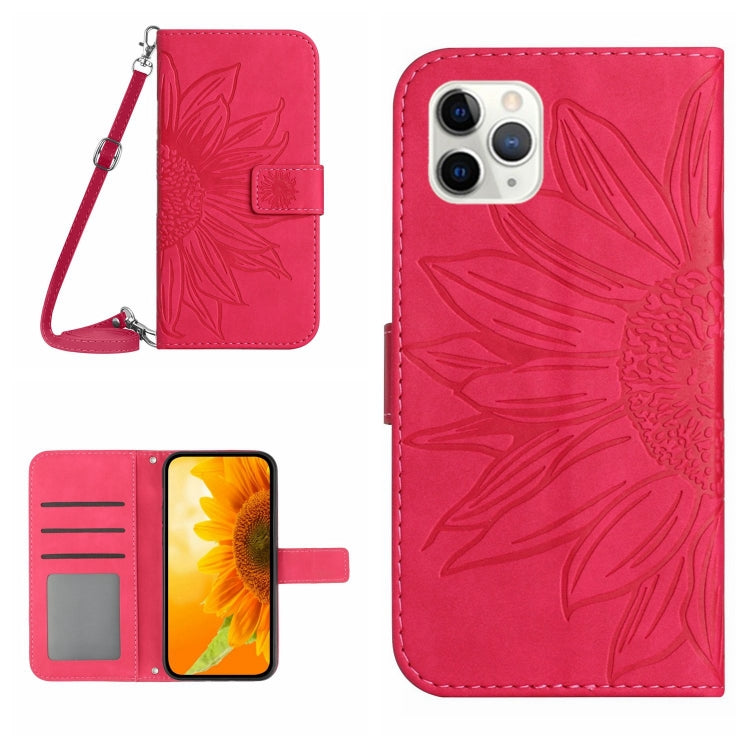 جراب هاتف جلدي قلاب بنمط زهرة الشمس، مناسب لأجهزة iPhone 11 وiPhone 11 Pro وiPhone 11 Pro Max وiPhone 12 mini