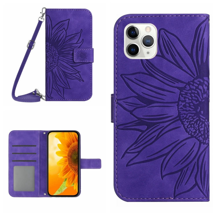 جراب هاتف جلدي قلاب بنمط زهرة الشمس، مناسب لأجهزة iPhone 11 وiPhone 11 Pro وiPhone 11 Pro Max وiPhone 12 mini
