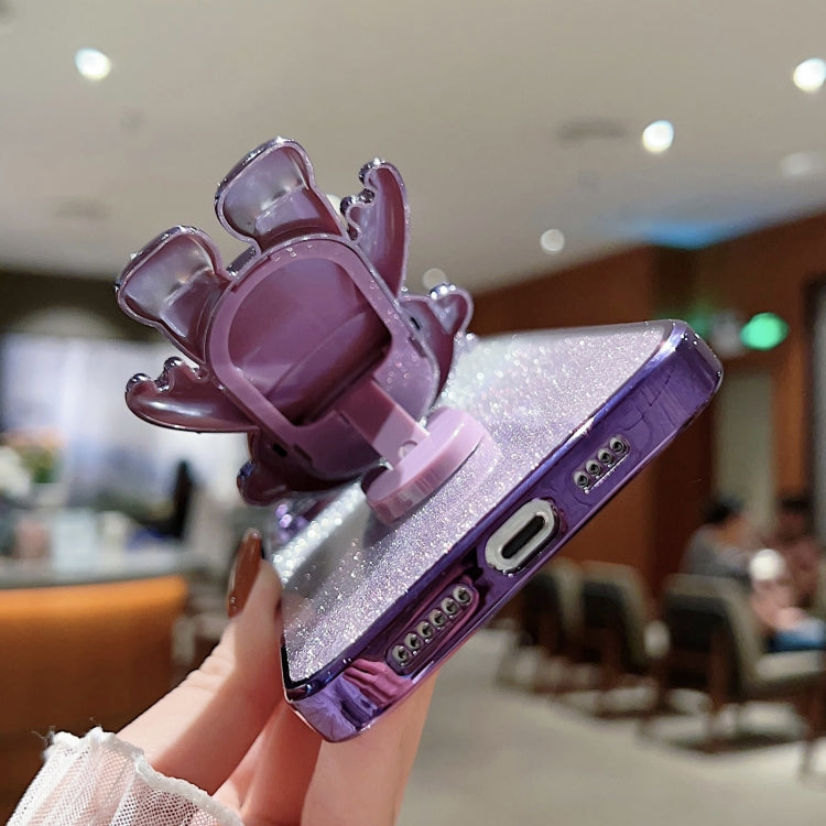 Astronaut Holder Gradient Glitter Powder Phone Case, For iPhone 14, For iPhone 14 Plus, For iPhone 14 Pro, For iPhone 14 Pro Max, For iPhone 13, For iPhone 13 Pro
