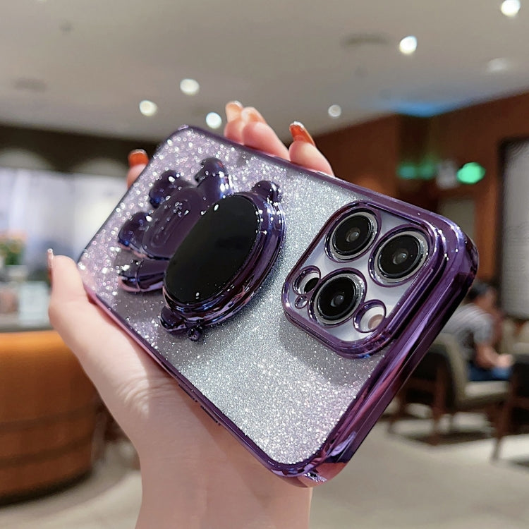 Astronaut Holder Gradient Glitter Powder Phone Case, For iPhone 14, For iPhone 14 Plus, For iPhone 14 Pro, For iPhone 14 Pro Max, For iPhone 13, For iPhone 13 Pro