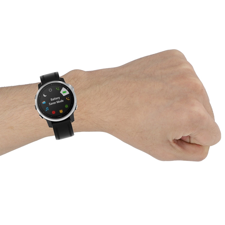 For Garmin Fenix 6S 20mm Quick Release Official Texture Wrist Strap Watchband, with Plastic Button, with Metal Button