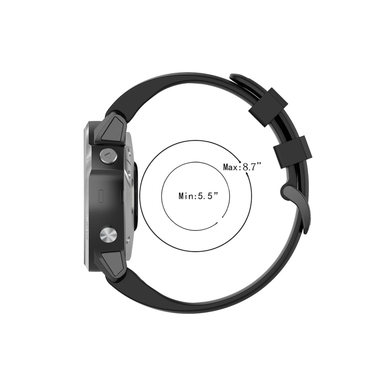 For Garmin Fenix 6S 20mm Quick Release Official Texture Wrist Strap Watchband, with Plastic Button, with Metal Button