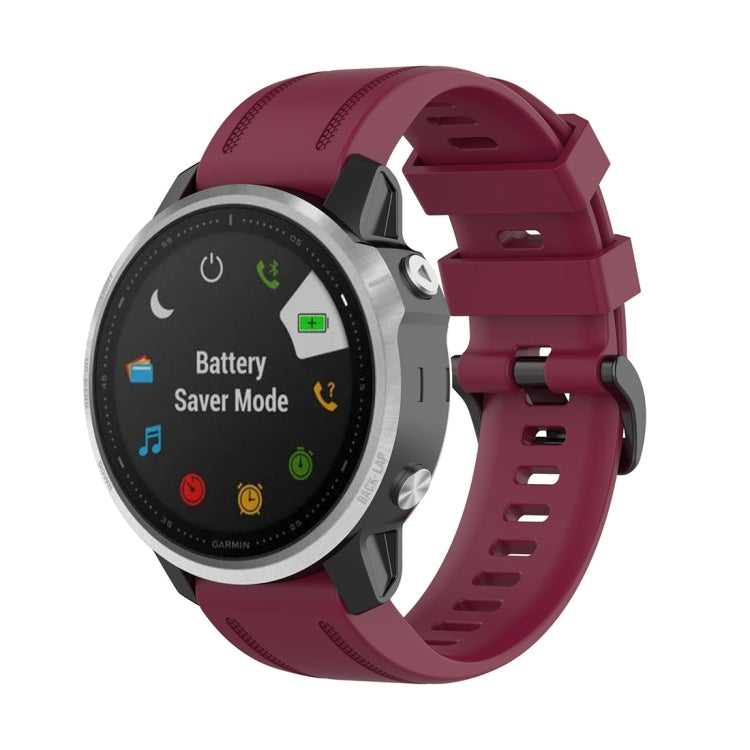 For Garmin Fenix 6S 20mm Quick Release Official Texture Wrist Strap Watchband, with Plastic Button, with Metal Button