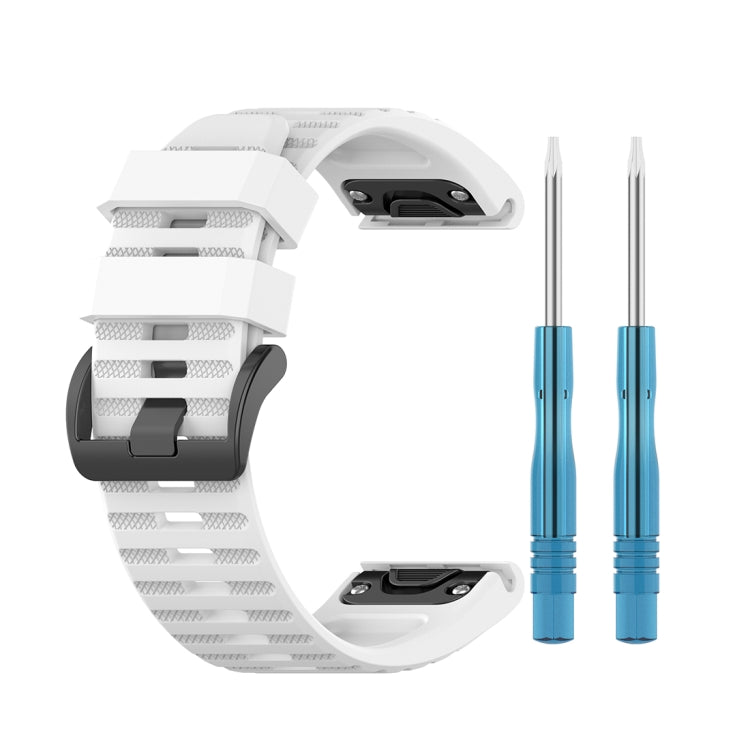For Garmin Fenix 6X 26mm Quick Release Official Texture Wrist Strap Watchband, with Plastic Button, with Metal Button