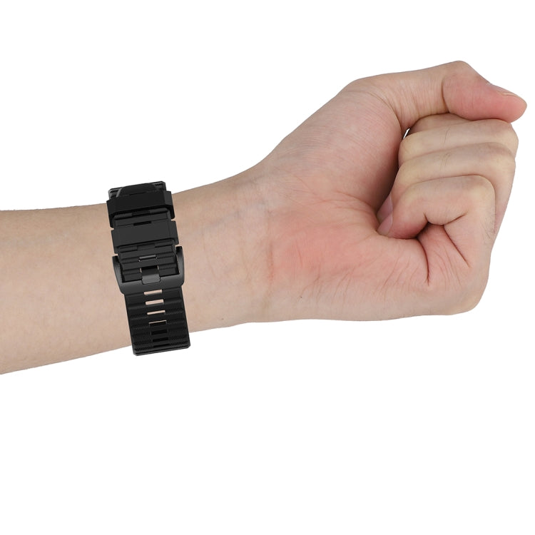 For Garmin Fenix 6X 26mm Quick Release Official Texture Wrist Strap Watchband, with Plastic Button, with Metal Button