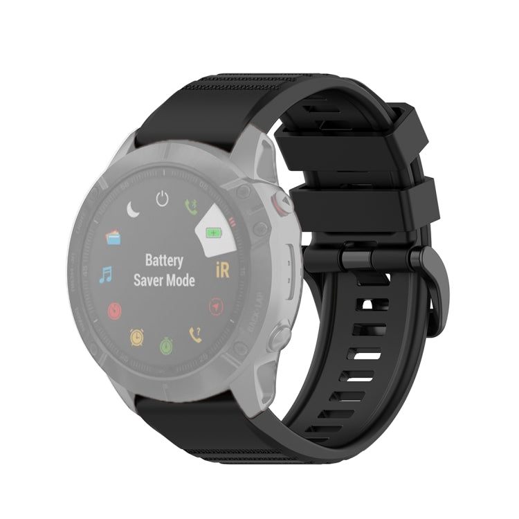 For Garmin Fenix 6X 26mm Quick Release Official Texture Wrist Strap Watchband, with Plastic Button, with Metal Button
