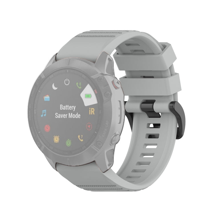 For Garmin Fenix 6X 26mm Quick Release Official Texture Wrist Strap Watchband, with Plastic Button, with Metal Button