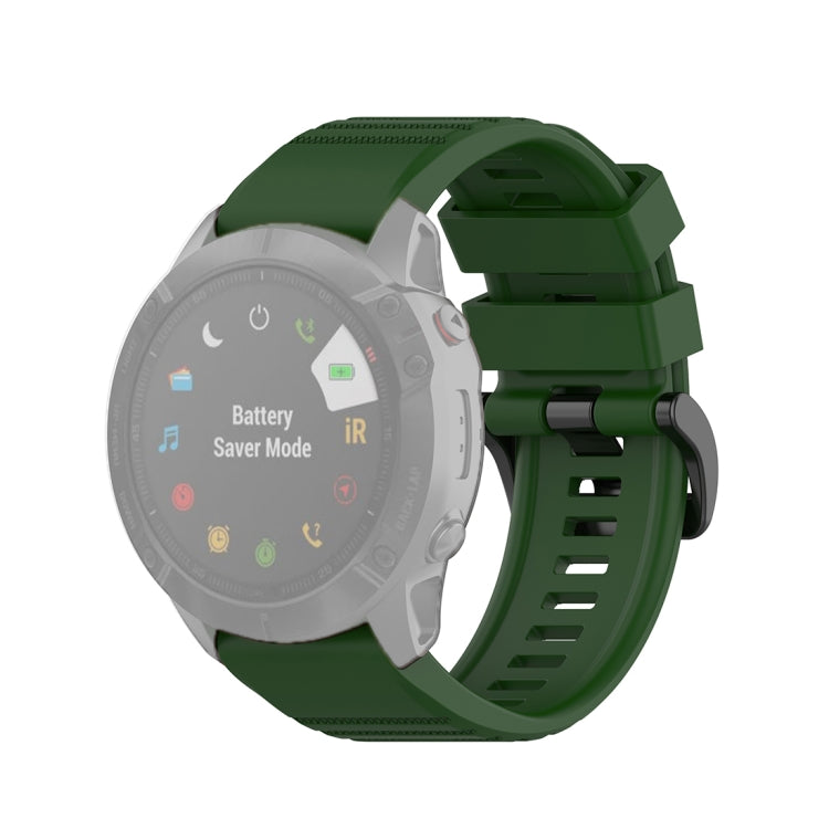 For Garmin Fenix 6X 26mm Quick Release Official Texture Wrist Strap Watchband, with Plastic Button, with Metal Button