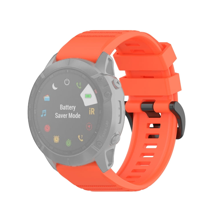 For Garmin Fenix 6X 26mm Quick Release Official Texture Wrist Strap Watchband, with Plastic Button, with Metal Button