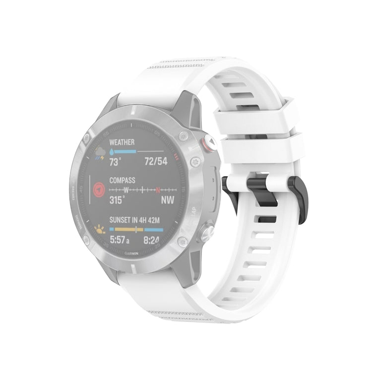 For Garmin Fenix 6 22mm Quick Release Official Texture Wrist Strap Watchband, with Plastic Button, with Metal Button