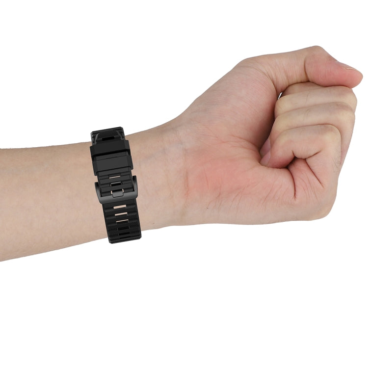 For Garmin Fenix 6 22mm Quick Release Official Texture Wrist Strap Watchband, with Plastic Button, with Metal Button