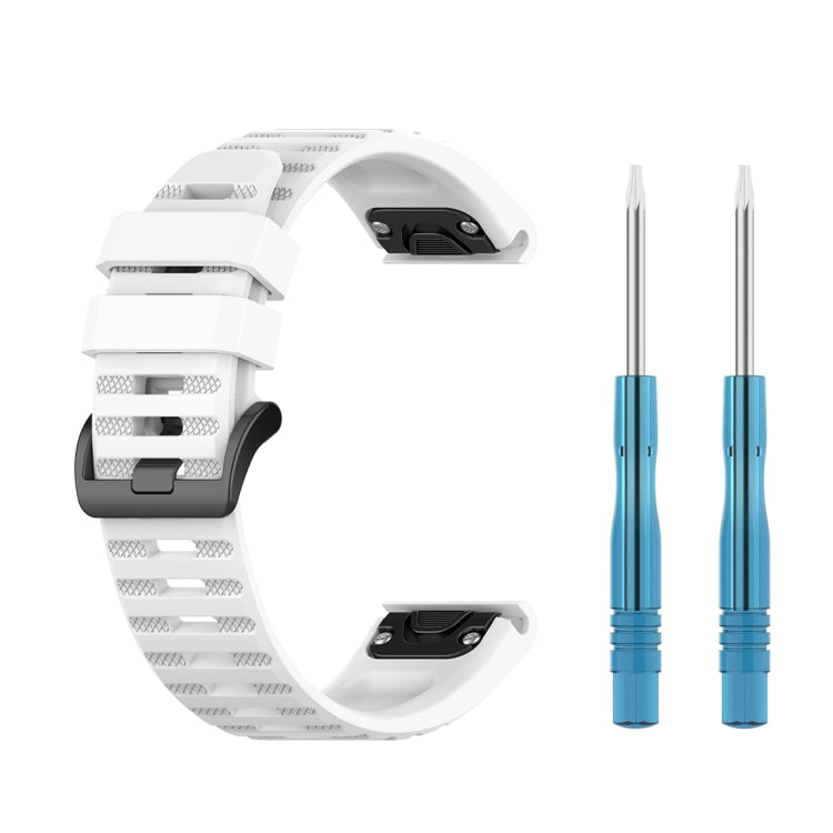 For Garmin Fenix 6 22mm Quick Release Official Texture Wrist Strap Watchband, with Plastic Button, with Metal Button