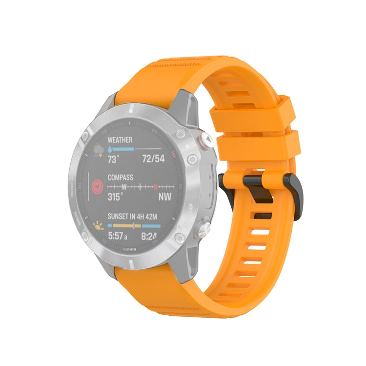For Garmin Fenix 6 22mm Quick Release Official Texture Wrist Strap Watchband, with Plastic Button, with Metal Button