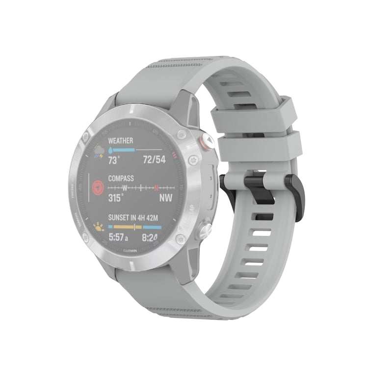 For Garmin Fenix 6 22mm Quick Release Official Texture Wrist Strap Watchband, with Plastic Button, with Metal Button