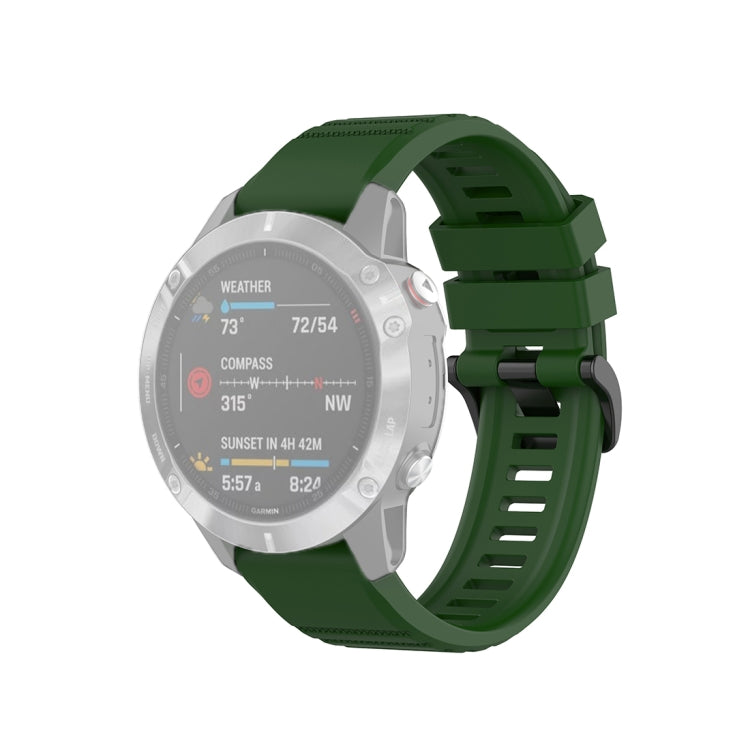 For Garmin Fenix 6 22mm Quick Release Official Texture Wrist Strap Watchband, with Plastic Button, with Metal Button