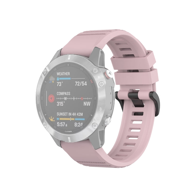 For Garmin Fenix 6 22mm Quick Release Official Texture Wrist Strap Watchband, with Plastic Button, with Metal Button