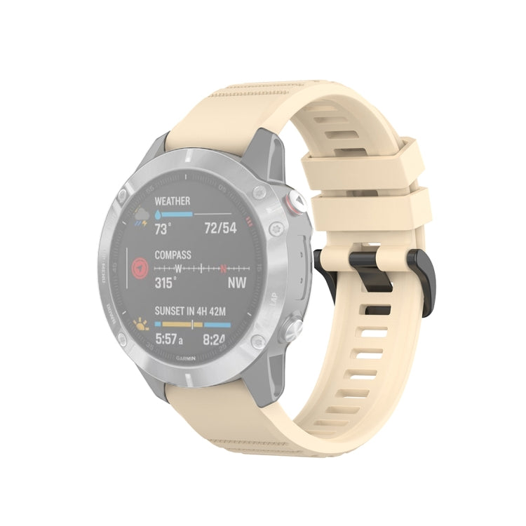 For Garmin Fenix 6 22mm Quick Release Official Texture Wrist Strap Watchband, with Plastic Button, with Metal Button