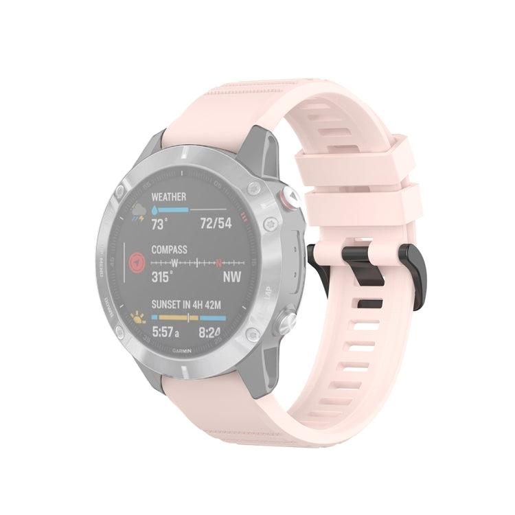 For Garmin Fenix 6 22mm Quick Release Official Texture Wrist Strap Watchband, with Plastic Button, with Metal Button