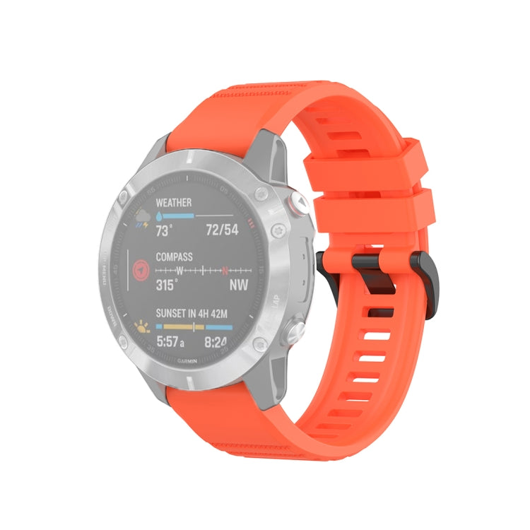 For Garmin Fenix 6 22mm Quick Release Official Texture Wrist Strap Watchband, with Plastic Button, with Metal Button