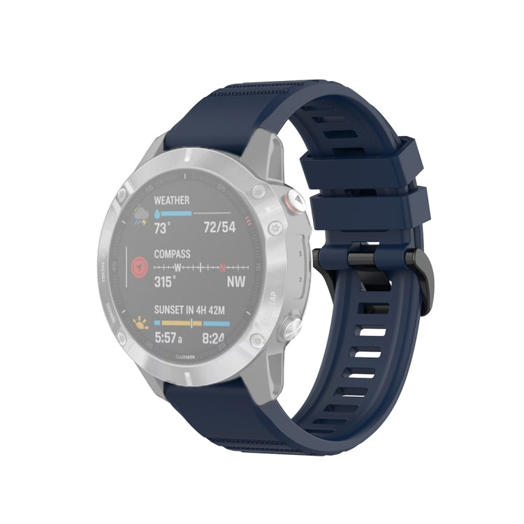 For Garmin Fenix 6 22mm Quick Release Official Texture Wrist Strap Watchband, with Plastic Button, with Metal Button