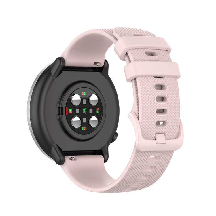 For Polar Ignite 20mm Small Plaid Texture Silicone Wrist Strap Watchband, 20mm