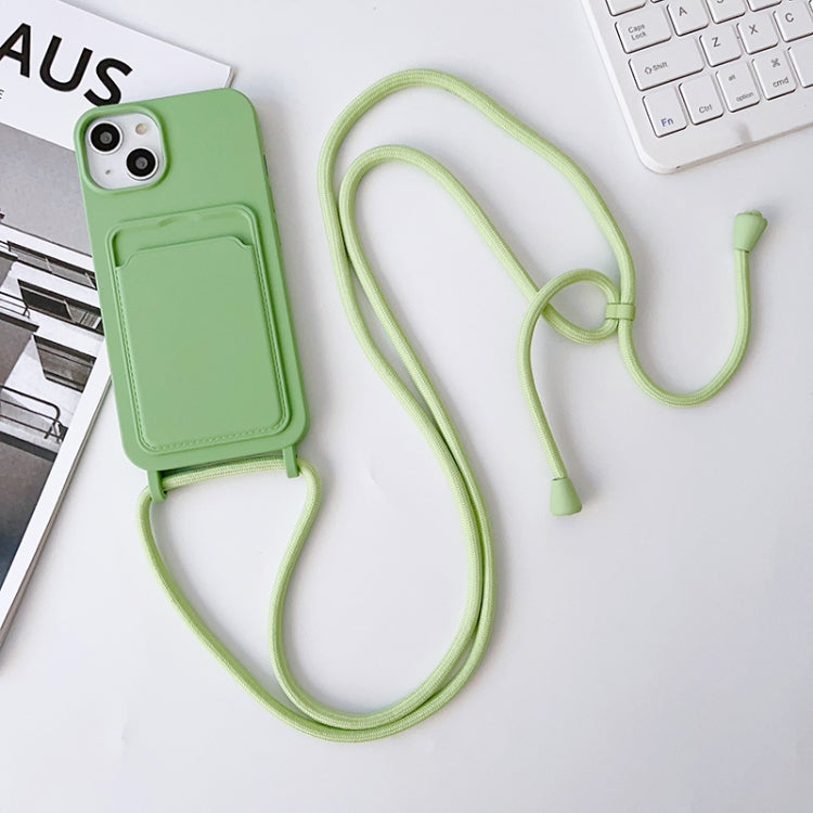 Crossbody Lanyard Elastic Silicone Card Holder Phone Case, For iPhone 14, For iPhone 14 Plus, For iPhone 14 Pro