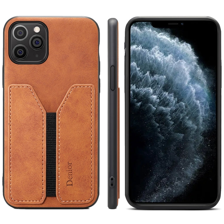Denior DV Elastic Card PU Back Cover Phone Case, For iPhone 11 Pro, For iPhone 11 Pro Max, For iPhone X / XS, For iPhone XR, For iPhone XS Max, For iPhone SE 2022 / SE 2020 / 7 / 8, For iPhone 7 Plus / 8 Plus
