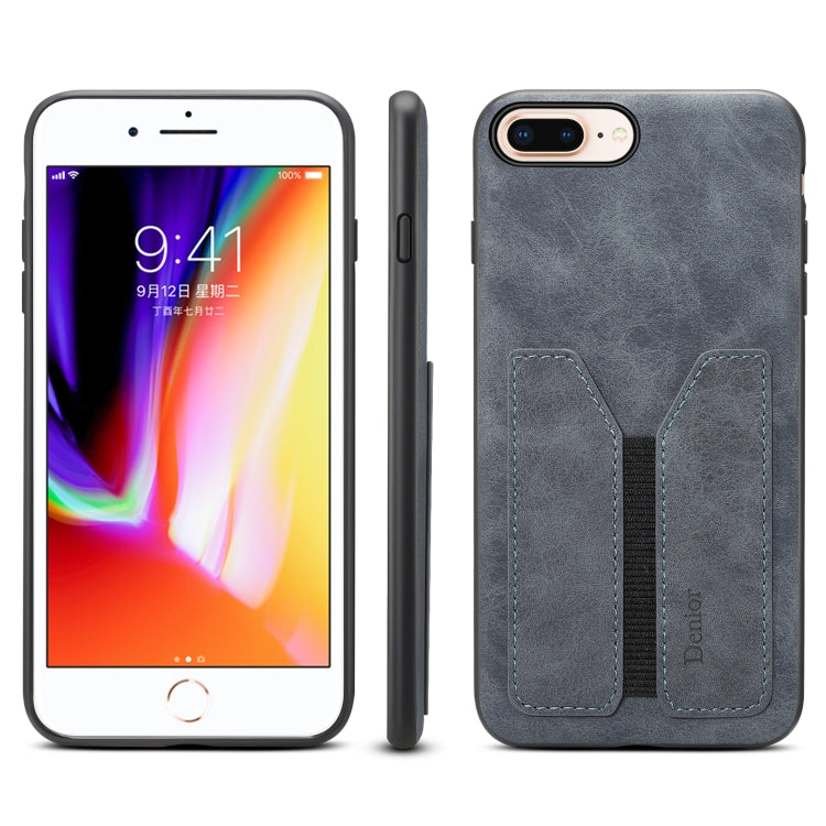 Denior DV Elastic Card PU Back Cover Phone Case, For iPhone 11 Pro, For iPhone 11 Pro Max, For iPhone X / XS, For iPhone XR, For iPhone XS Max, For iPhone SE 2022 / SE 2020 / 7 / 8, For iPhone 7 Plus / 8 Plus
