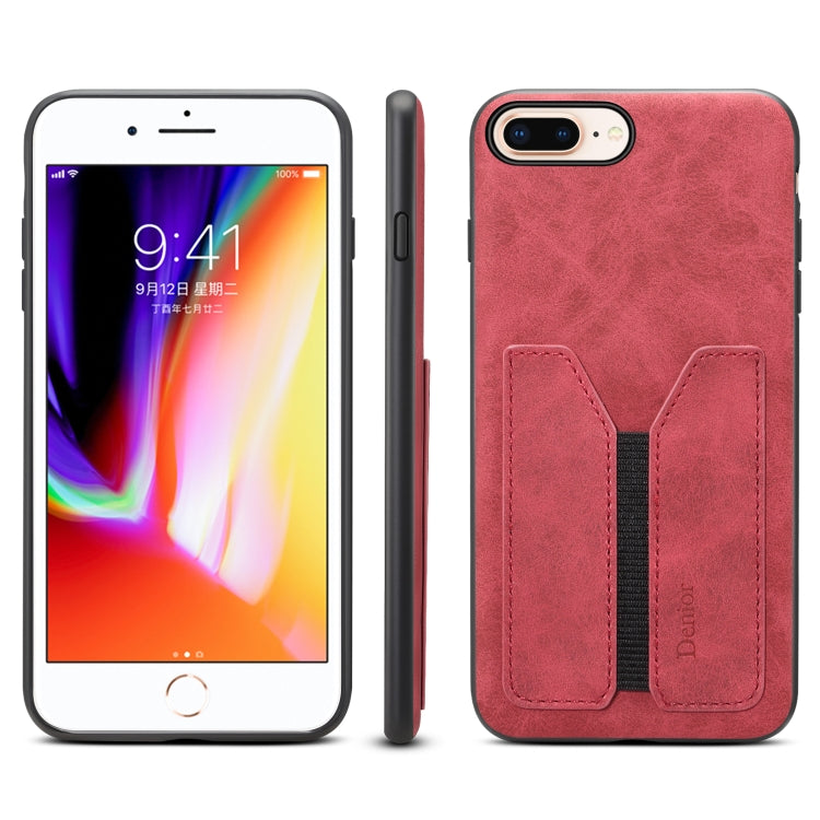 Denior DV Elastic Card PU Back Cover Phone Case, For iPhone 11 Pro, For iPhone 11 Pro Max, For iPhone X / XS, For iPhone XR, For iPhone XS Max, For iPhone SE 2022 / SE 2020 / 7 / 8, For iPhone 7 Plus / 8 Plus