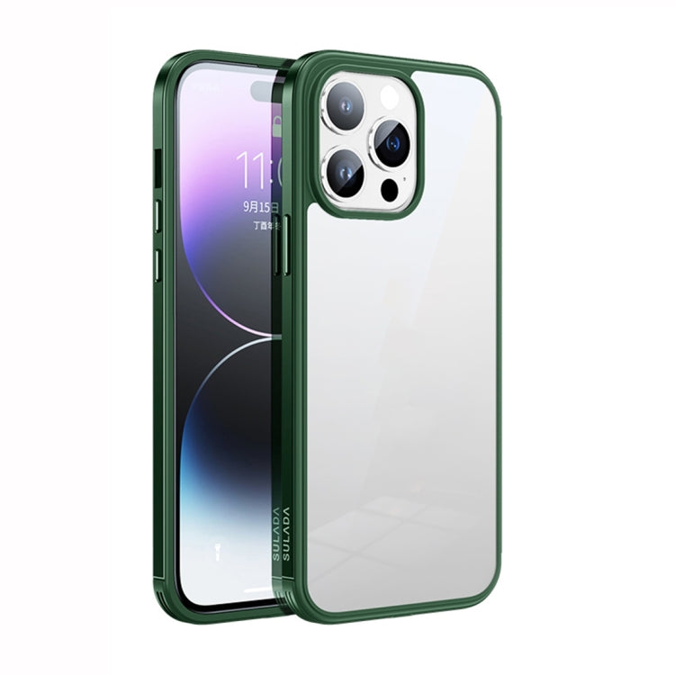 جراب هاتف SULADA بإطار معدني + زجاج نانو + TPU، لهاتف iPhone 14، وiPhone 14 Plus، وiPhone 14 Pro، وiPhone 14 Pro Max