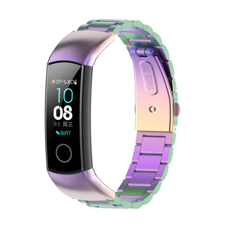 For Huawei Honor Band 4 (CRS-B19) / Honor Band 5 (CRS-B19S) Three Beads Steel Wrist Strap Watchband, For Honor Band 4