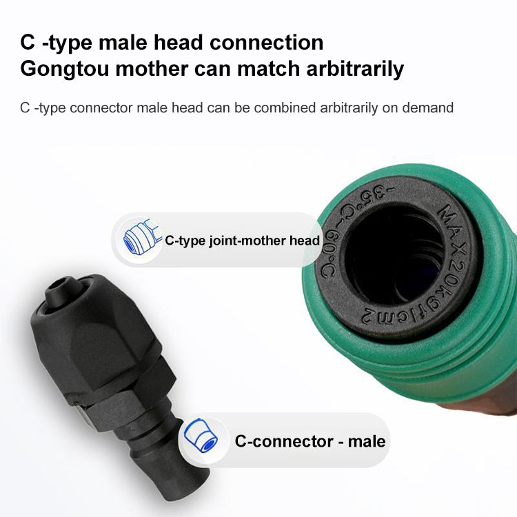 10pcs Plastic Steel C-type Self-lock Pneumatic Components, SF+PF-20, SF+PF-30, SF+PF-40, SH+PH-20, SH+PH-30, SH+PH-40, SM+PM-20, SM+PM-30, SM+PM-40, SP+PP-20, SP+PP-30, SP+PP-40, Round Triplet