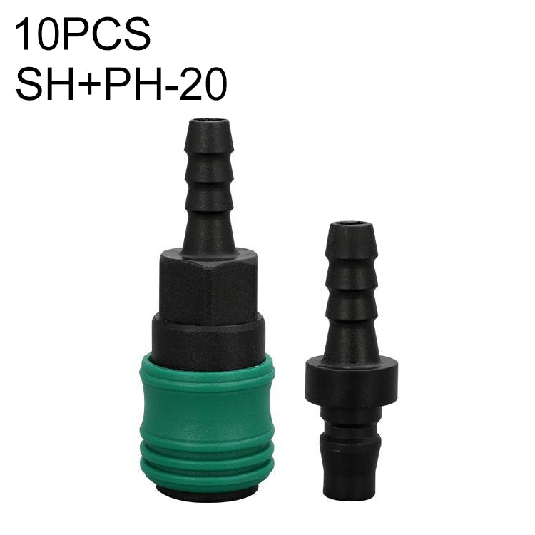 10pcs Plastic Steel C-type Self-lock Pneumatic Components, SF+PF-20, SF+PF-30, SF+PF-40, SH+PH-20, SH+PH-30, SH+PH-40, SM+PM-20, SM+PM-30, SM+PM-40, SP+PP-20, SP+PP-30, SP+PP-40, Round Triplet