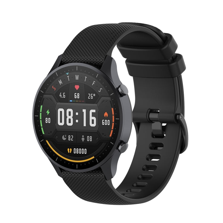 For Xiaomi Watch Color 22mm Small Plaid Texture Silicone Wrist Strap Watchband, 22mm