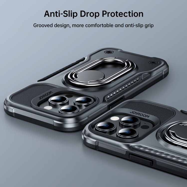 JOYROOM PC + TPU Dual-layer Shockproof Phone Case with Rotating Holder, For iPhone 14, For iPhone 14 Pro, For iPhone 14 Plus