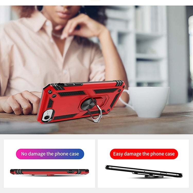 جراب واقٍ مقاوم للصدمات من مادة TPU + PC مع حامل دوار 360 درجة، لهاتف iPhone SE 2022 / SE 2020، لهاتف Galaxy A21، لهاتف Galaxy A11 EU، لهاتف Motorola Moto G Stylus، لهاتف LG K50S