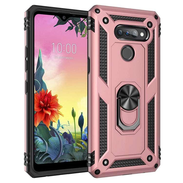 جراب واقٍ مقاوم للصدمات من مادة TPU + PC مع حامل دوار 360 درجة، لهاتف iPhone SE 2022 / SE 2020، لهاتف Galaxy A21، لهاتف Galaxy A11 EU، لهاتف Motorola Moto G Stylus، لهاتف LG K50S