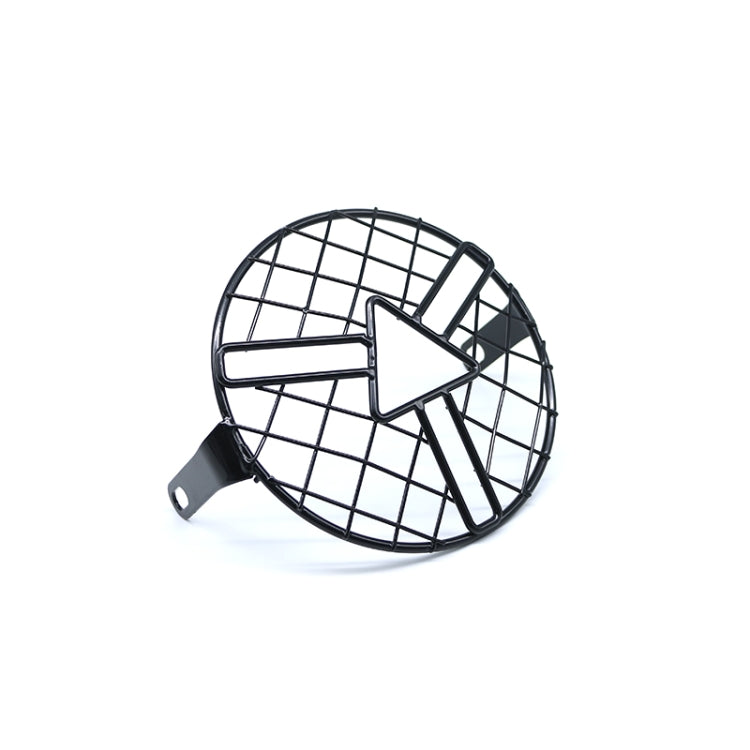 Motorcycle Headlight Arrowhead Grill Guard Retro Round Lamp Grill Cover, Arrowhead Grill Guard