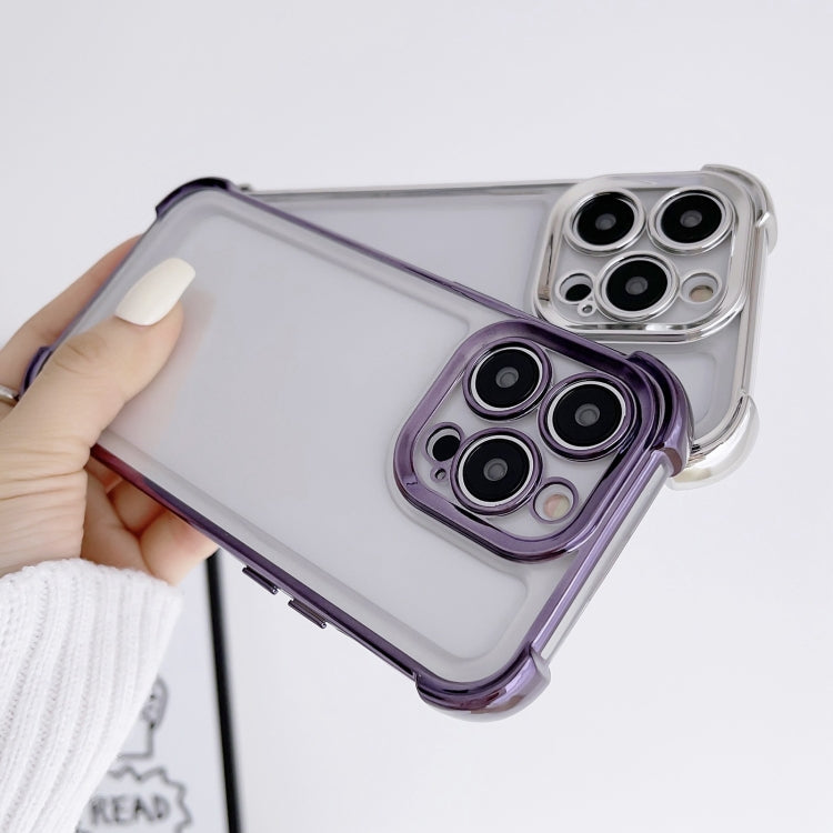 جراب هاتف فضائي مقاوم للصدمات بأربع زوايا مطلي بالكهرباء، مناسب لهاتف iPhone 11 Pro