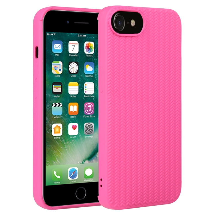جراب هاتف من السيليكون بنسيج منسوج، لهاتف iPhone SE 2022 / SE 2020 / 7 / 8، لهاتف iPhone 7 Plus / 8 Plus